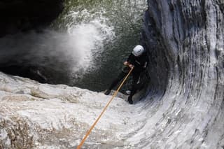 Canyoning at the foot of Etna