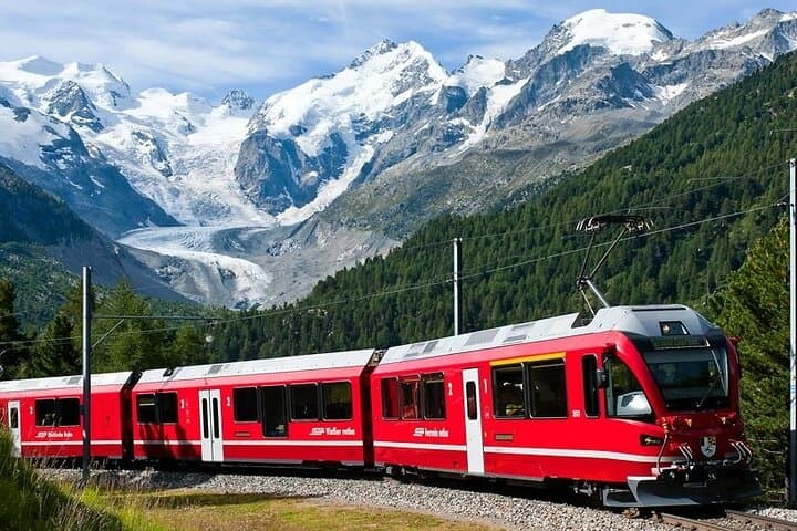 Bernina Red Train And St Moritz Tour from Milan — photo 1 of 10