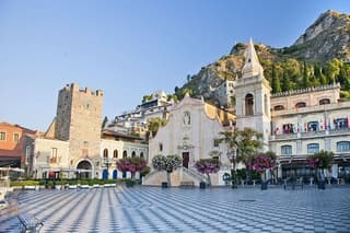 Delightful Taormina and the Medieval Village of Castelmola from Messina