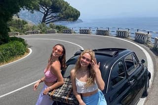 Vintage car 500 Photo shoot on The amalfi coast