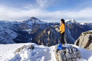 Dolomites of Cortina Winter Hiking & Sledding Experience