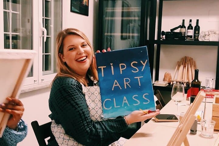 Paint and Free Flowing Wine Art Class in Rome with Pizza — photo 1 of 6