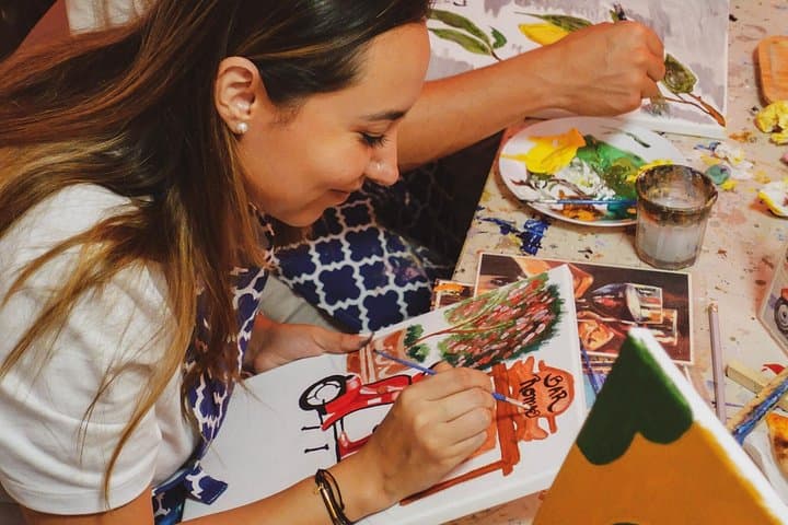 Italian Paint and Wine Experience Art Class in Rome with Pizza — photo 1 of 14
