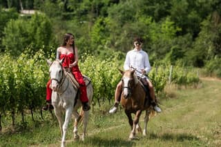 Private Photo Shooting on Horseback and at Wine Estate's