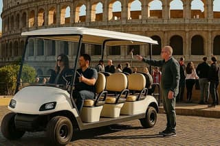 Rome Night Tour by Golf Cart 3 Hours of City Lights