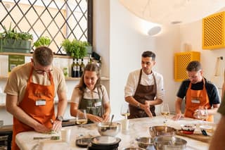Cook & Dine in Rome: Pizza, Ravioli & Italian Dessert with Wine