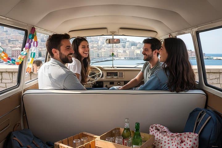 Genoa panoramic in Volkswagen hippie with wine — photo 1 of 4