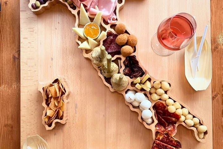 Lecce Italian Regional Tasting on a Patented Italy Shaped Board — photo 1 of 27