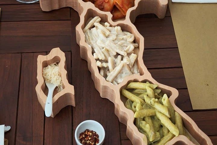 Lecce Italian Pasta Tasting on a Patented Italy Shaped Board — photo 1 of 12