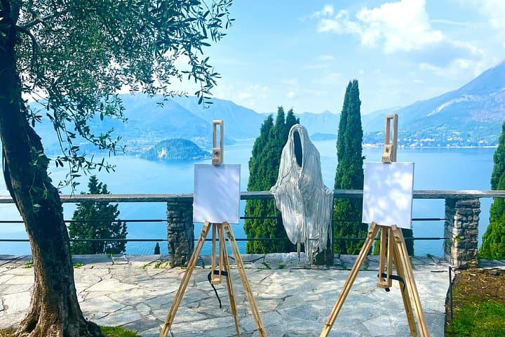 Outdoor painting at Vezio Varenna Castle — photo 1 of 8