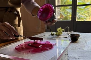 natural pigments & watercolor painting -Villa Melzi Gardens