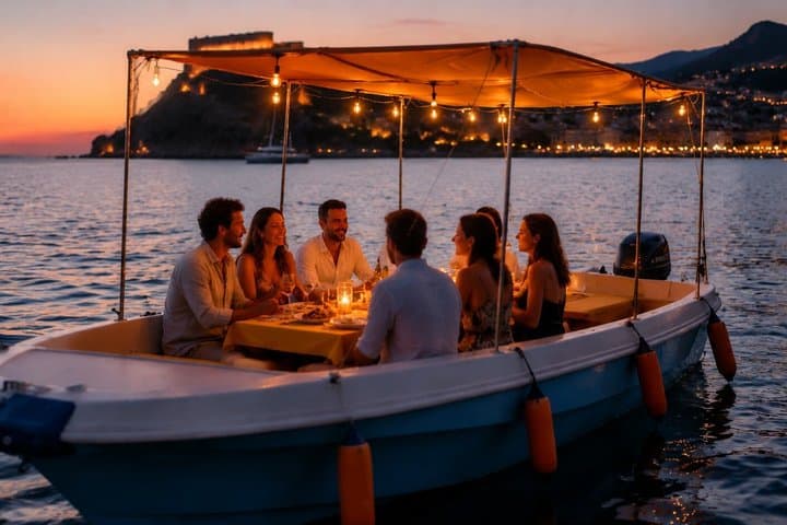 Cinque Terre Sunset Boat Tour with Dinner, Drinks & Swimming Stop — photo 1 of 14