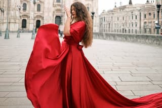 Milan Flying Dress Photoshoot