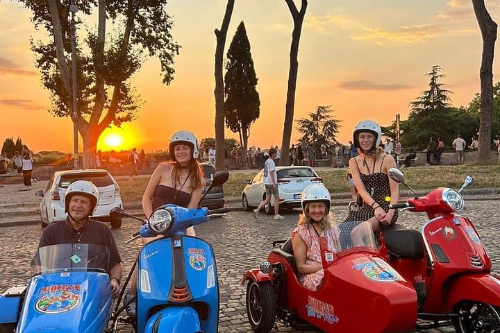 Rome Sunset Vespa Sidecar Tour with Panoramic Prosecco Toast — photo 1 of 16