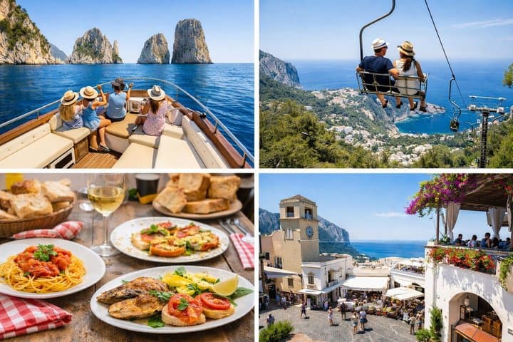 Capri and Anacapri: Boat Tour, Minibus, Chair Lift and Lunch — photo 1 of 9