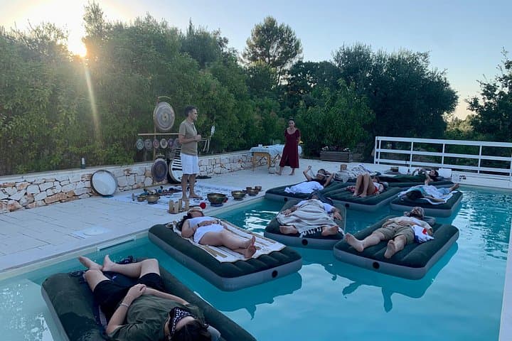 Floating sound bath at sunset Agape Gardens Of Agape — photo 1 of 7