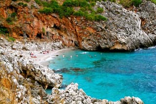 San Vito Lo Capo Catamaran Cruise with Snorkeling from Palermo