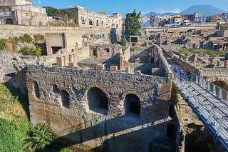 Guided Day Tour of Pompeii and Herculaneum with Light Lunch