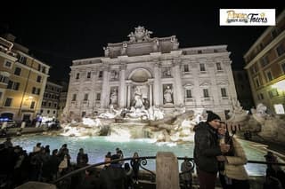 Rome Evening Panoramic Walking Tour Including Trevi Fountain and Spanish Steps