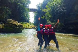 River trekking on the Natisone river