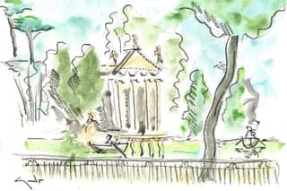 Private Watercolor Tour to Villa Borghese Rome with Guido