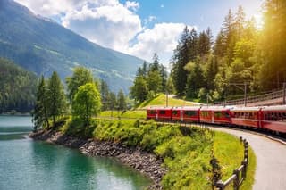 St Moritz & Swiss Alps Day Trip with Bernina Red Train from Milan