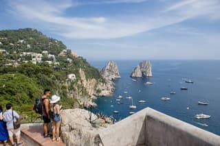 From Salerno, Amalfi & Positano: Capri Land and Sea Group Tour