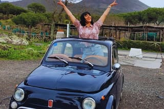Shared Pompeii Experience with Classic Car