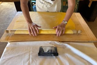 Tagliatelle Pasta Making in an Umbrian Olive Mill