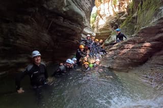 Canyoning in the Dolomites Rio Bars Jurassic Park valley (Sport)
