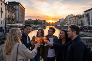 Milan Walking Tour in the Canal District with Milanese Aperitif
