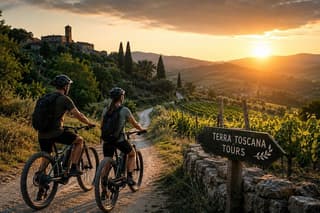 Tuscan Sunset E Bike Tour with Aperitivo