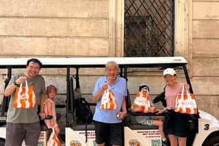 Rome Full Day Golf Cart Tour with 4 Food Options Onboard