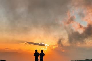 Etna excursions at sunset through ancient craters and lava flows