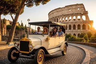 Rome Tour by Vintage Car with Prosecco
